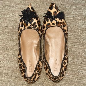 j crew leopard flats